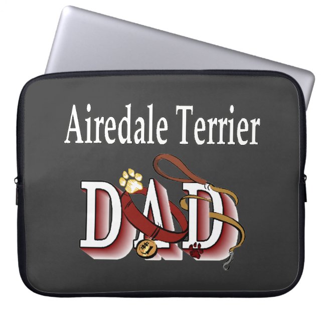 airedale Papa Laptopschutzhülle (Vorderseite)