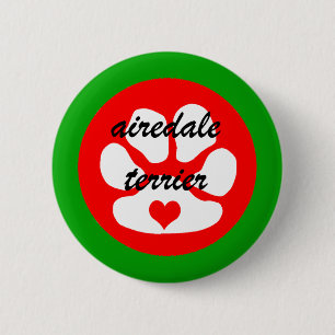 Airedale terier button
