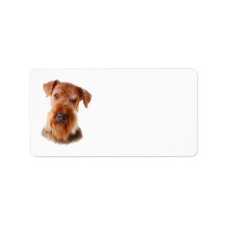 Airedale Terrier Address Label Adressaufkleber