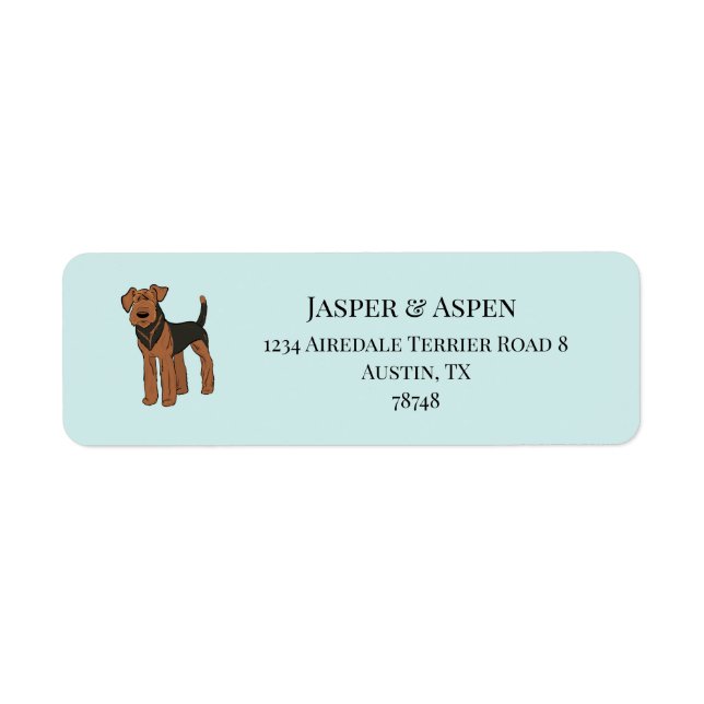 Airedale Terrier-Adresse (Vorne)