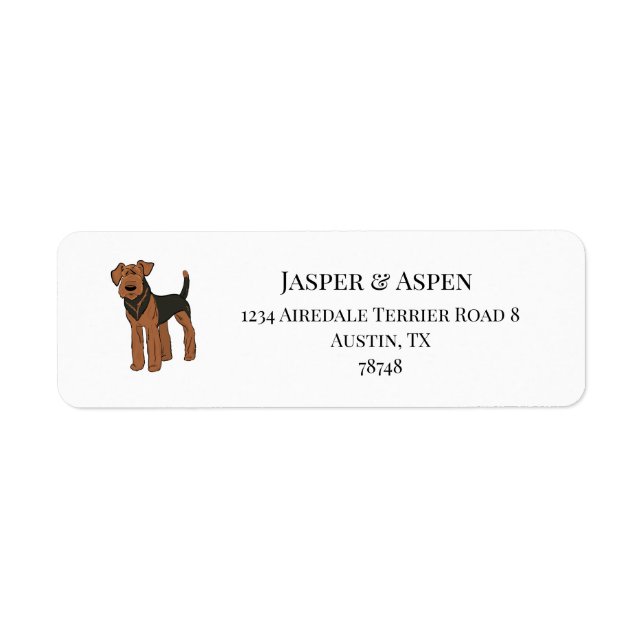 Airedale Terrier-Adresse (Vorne)