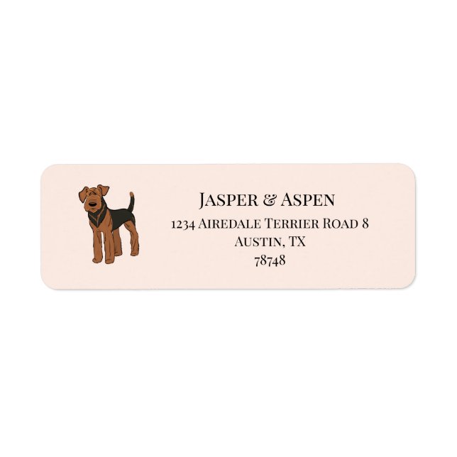 Airedale Terrier-Adresse (Vorne)