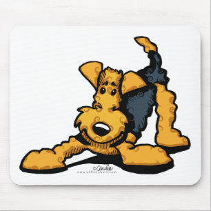 Airedale Terrier am Spiel Mousepad