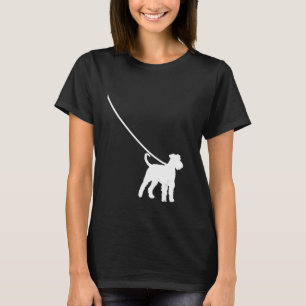 Airedale Terrier an der Leine Hund Mama Papa Süß T-Shirt