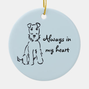 Airedale Terrier Anpassbarer Hundespeicher Keramikornament