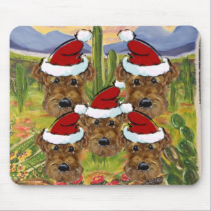 Airedale Terrier Arizona Wüstenkunst Mousepad