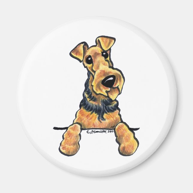 Airedale Terrier Art Magnet (Vorne)