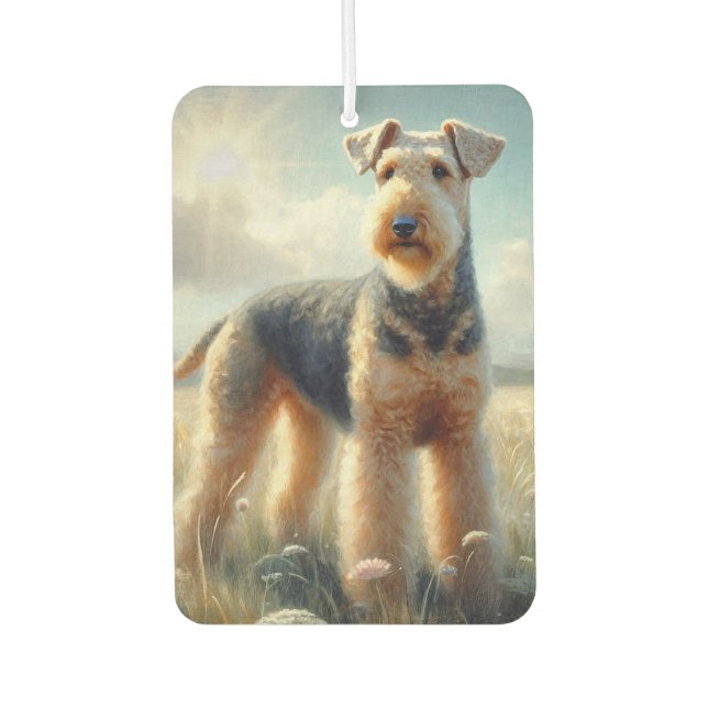Airedale Terrier Autolufterfrischer (Vorderseite)