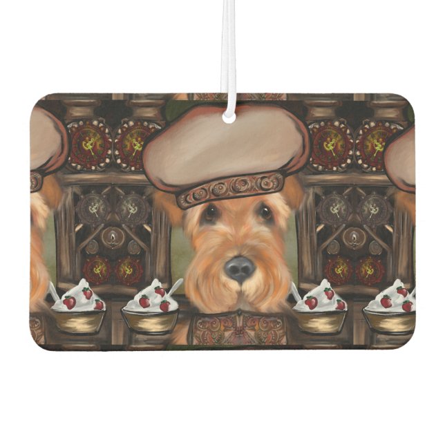 Airedale Terrier Autolufterfrischer (Vorderseite)