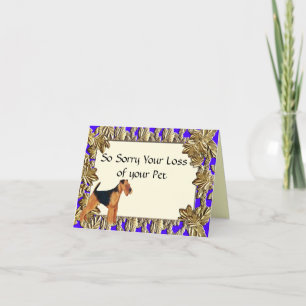 Airedale Terrier ~ Beileid Grußkarte Karte