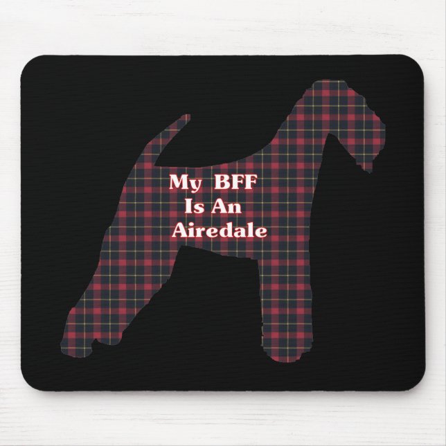 Airedale-Terrier BESTE FREUNDIN Geschenke Mousepad (Vorne)