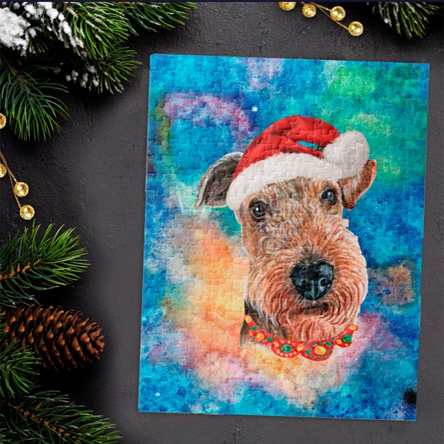 Airedale Terrier Breed Dog Weihnachten Puzzle (Von Creator hochgeladen)