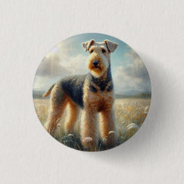 Airedale Terrier Button