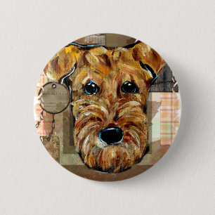 AIREDALE TERRIER BUTTON