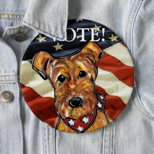 AIREDALE TERRIER BUTTON (Beispiel)