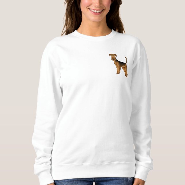 Airedale Terrier Cartoon Dog Bingley Terrier Dog Sweatshirt (Vorderseite)