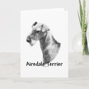 Airedale Terrier Charcoal Feiertagskarte