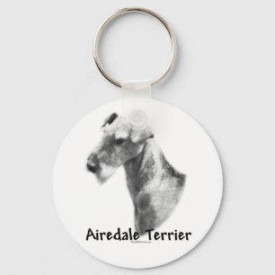 Airedale Terrier Charcoal Schlüsselanhänger