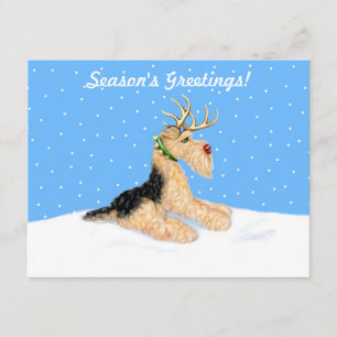Airedale Terrier Christmas Dale Deer Einladung