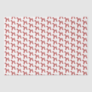 Airedale Terrier Christmas Dog Silhouette White Seidenpapier