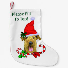 Airedale Terrier Christmas Kleiner Weihnachtsstrumpf