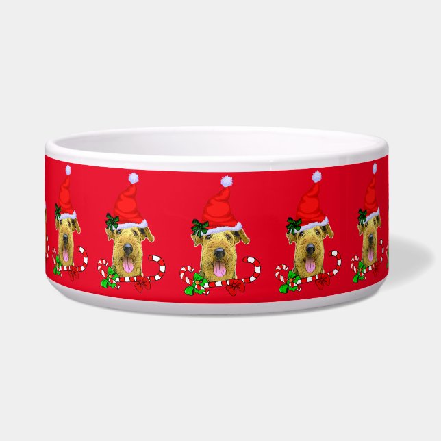 Airedale Terrier Christmas Napf (Vorderseite)