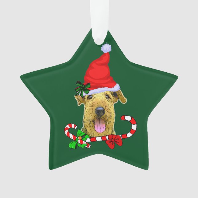 Airedale Terrier Christmas Ornament (Vorderseite)