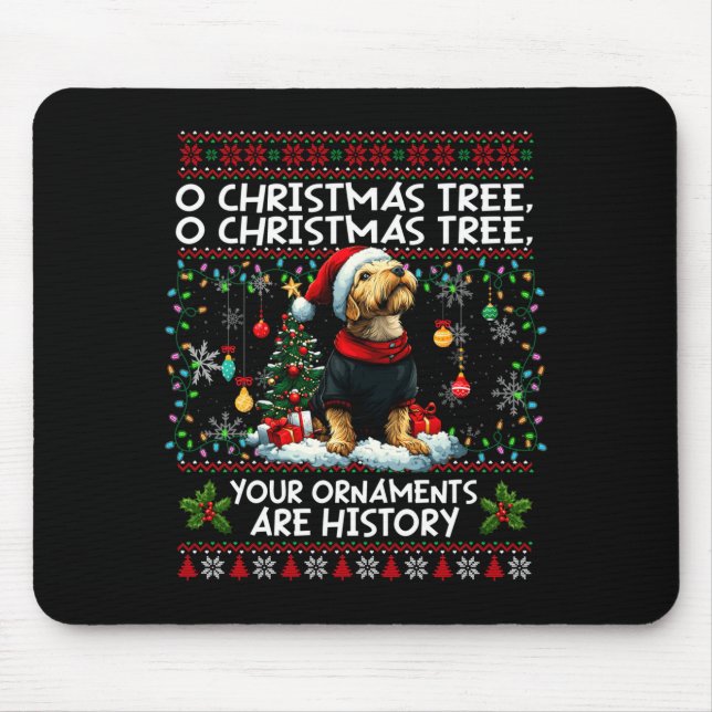 Airedale Terrier Christmas Tree Decorations Dog Lo Mousepad (Vorne)