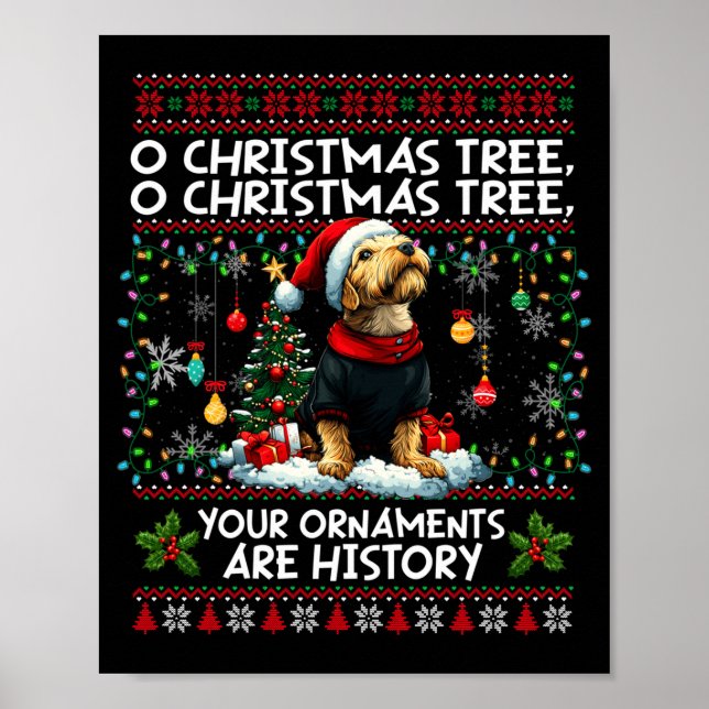 Airedale Terrier Christmas Tree Decorations Dog Lo Poster (Vorne)