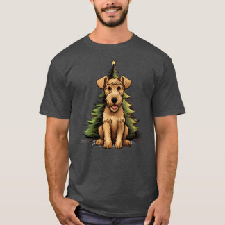 Airedale Terrier Christmas Welpe Hund Niedlich Air T-Shirt