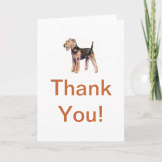 Airedale Terrier Dankeskarte