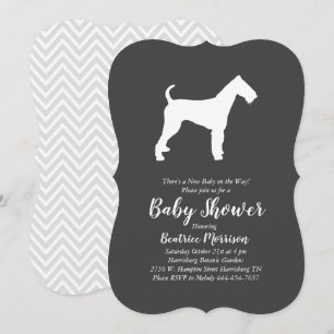 Airedale Terrier Dog Baby Shower Gender Neutral Einladung