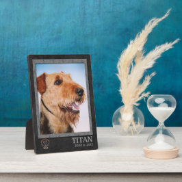 Airedale Terrier Dog Breed Memorial Plaque Fotoplatte