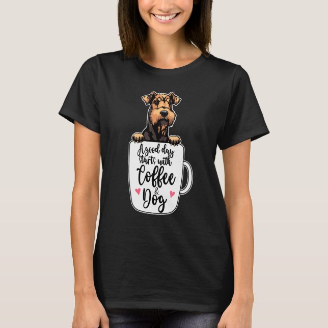Airedale Terrier Dog Coffee Mug Dog   T-Shirt (Vorderseite)