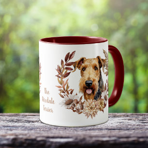 Airedale Terrier Dog Herbstkranz Tasse
