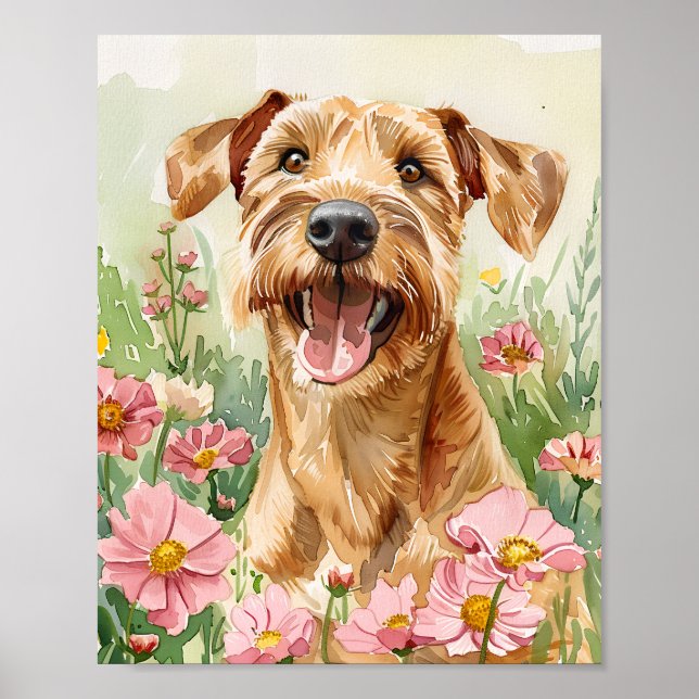 Airedale Terrier Dog Kunst, Dichtung und Musik Poster (Vorne)