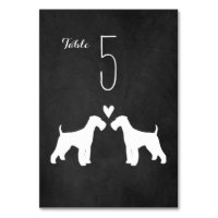 Airedale Terrier Dog Silhouetten Hochzeit Empfang