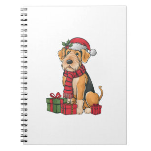 Airedale Terrier Dog Weihnachten Party Notizblock