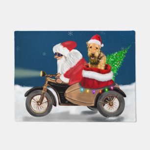 Airedale Terrier Dog Weihnachten Weihnachtsmann Fußmatte