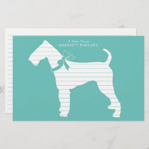 Airedale Terrier Doppy Puppy Briefpapier