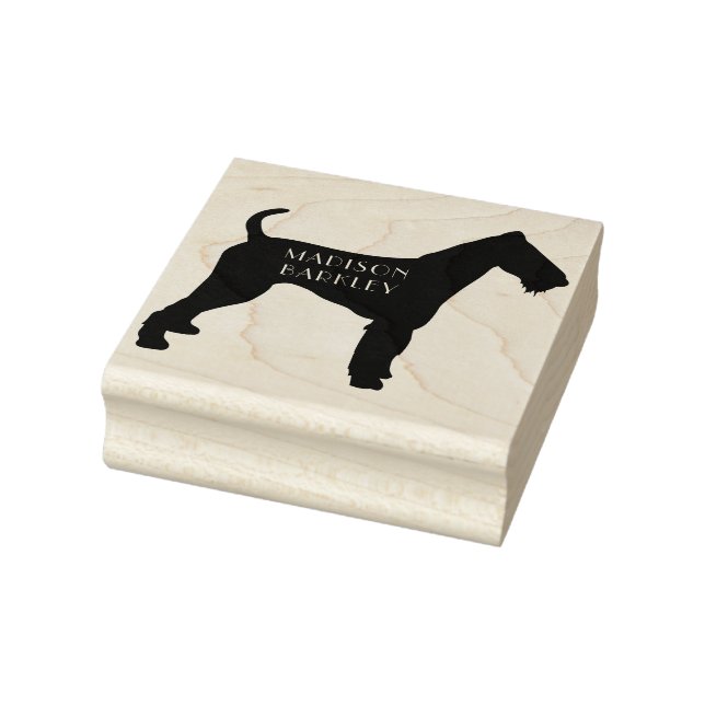 Airedale Terrier Doppy Puppy Gummistempel (Stempel)