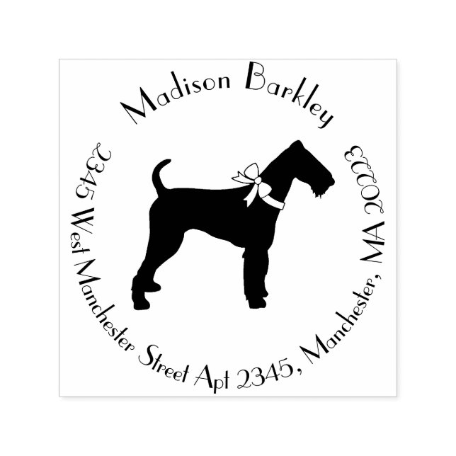 Airedale Terrier Doppy Puppy Permastempel (Design)