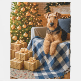Airedale Terrier Ferien Fleecedecke