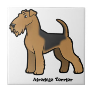 airedale Terrier Fliese