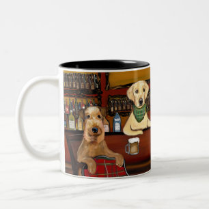 AIREDALE TERRIER & FREUNDE ZWEIFARBIGE TASSE