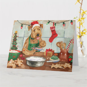 Airedale Terrier Frische Pasta machen Karte