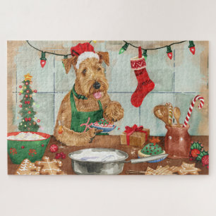 Airedale Terrier Frische Pasta machen Puzzle