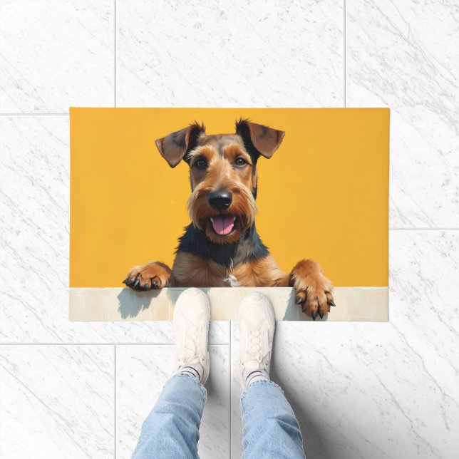 Airedale Terrier Fußmatte Kunst (Indoor)