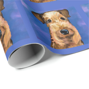 AIREDALE TERRIER GESCHENKPAPIER