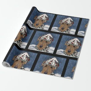 AIREDALE TERRIER  GESCHENKPAPIER